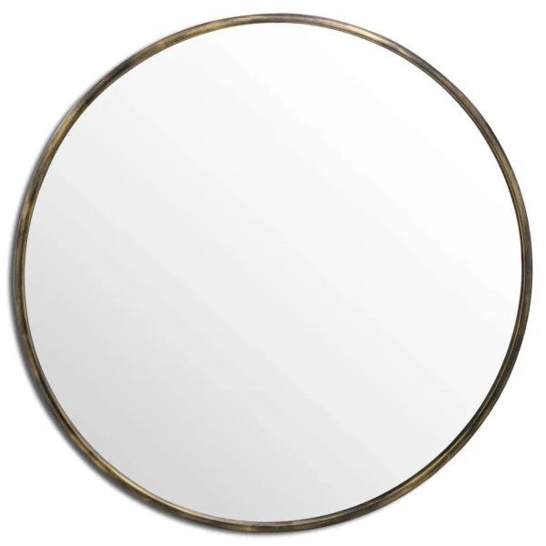 vintage brass mirror